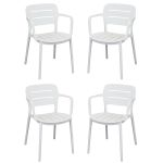 HAZEL - set 4 poltrone in polipropilene impilabili