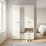 ESSENZA - armadio 2 ante 2 cassetti con specchio