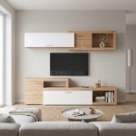 BILLIE - parete attrezzata quattro ante moderna minimal in legno