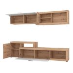 BILLIE - parete attrezzata quattro ante moderna minimal in legno