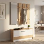 ADDIE - mobile ingresso appendiabiti moderno minimal in legno