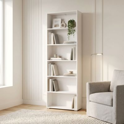 MADDIE - libreria sei ripiani moderno minimal in legno
