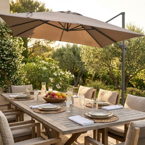BACTRUS - ombrellone da giardino decentrato 3 x 3 m