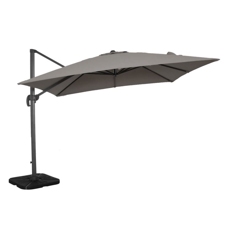 BACTRUS - ombrellone da giardino decentrato 3 x 3 m