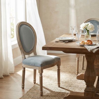 OVAL BACK - sedia vintage in velluto