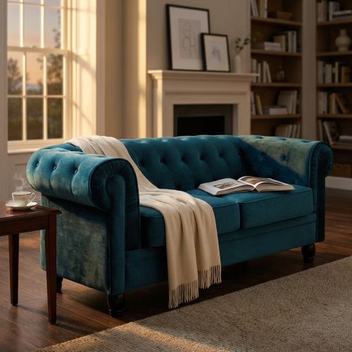 CHESTERFIELD - divano vintage in velluto