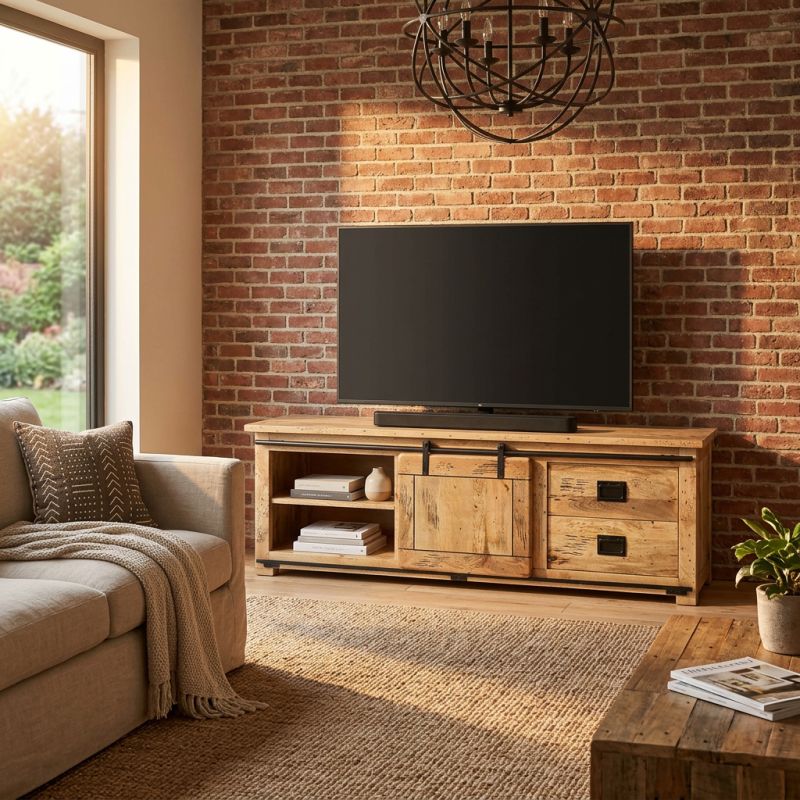 BEILY - porta tv legno di mango