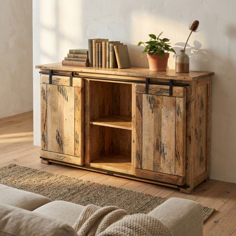 BEILY - madia legno di mango tre cassetti