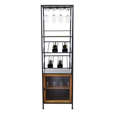 WINE - scaffale per bottiglie e calici
