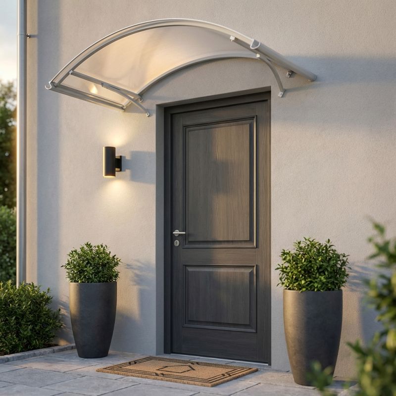 AKARI - pensilina in policarbonato porta ingresso 90 x 160 cm
