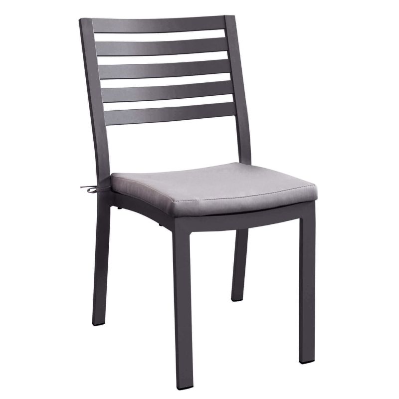 DEXTER - sedia da giardino in alluminio impilabile con cuscino