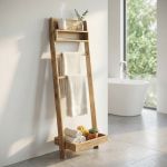 LUKE - scaffale da bagno in pino riciclato