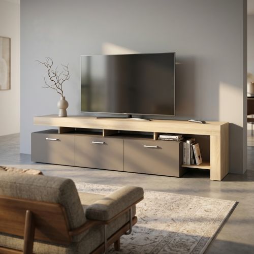 TOKE - porta tv di design con 3 cassetti