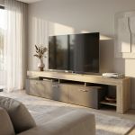 TOKE - porta tv di design con 3 cassetti