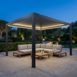 FIREBOLT - pergola bioclimatica motorizzata con led in alluminio 3 x 4 m