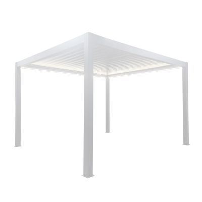 FIREBOLT - pergola bioclimatica motorizzata con led in alluminio 4 x 4 m