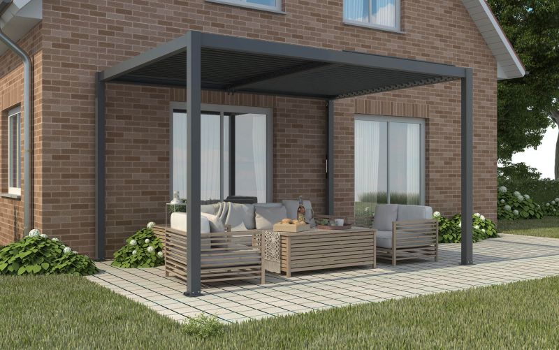 NIMBUS - pergola bioclimatica in alluminio 3 x 3 m