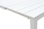 ALASKA - set tavolo in alluminio cm 214/280 x 100 x 75,5 h con 8 poltrone Lotus