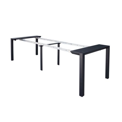 ARIZONA - set tavolo in alluminio cm 85 x 51,50/104/156/208/260 x 74 h con 10 poltrone Lotus