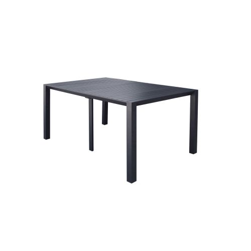 ARIZONA - set tavolo in alluminio cm 85 x 51,50/104/156/208/260 x 74 h con 10 poltrone Lotus