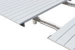 ARIZONA - set tavolo in alluminio cm 100 x 51,50/104/156/208/260 x 74 h con 6 poltrone Lotus