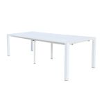 ARIZONA - set tavolo in alluminio cm 100 x 51,50/104/156/208/260 x 74 h con 6 poltrone Lotus