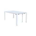 ARIZONA - set tavolo in alluminio cm 85x51,50/104/156/208/260 x 74 h con 10 poltrone Lotus