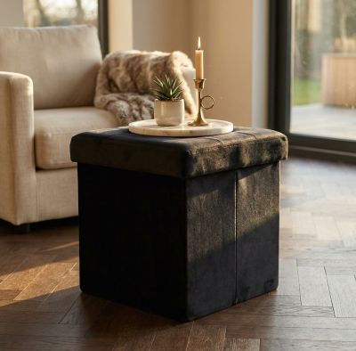 KATI - pouf quadrato in velluto