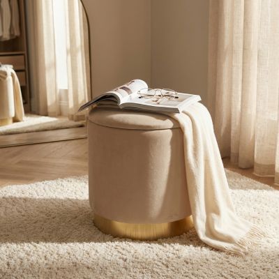 LARA - pouf rotondo in velluto