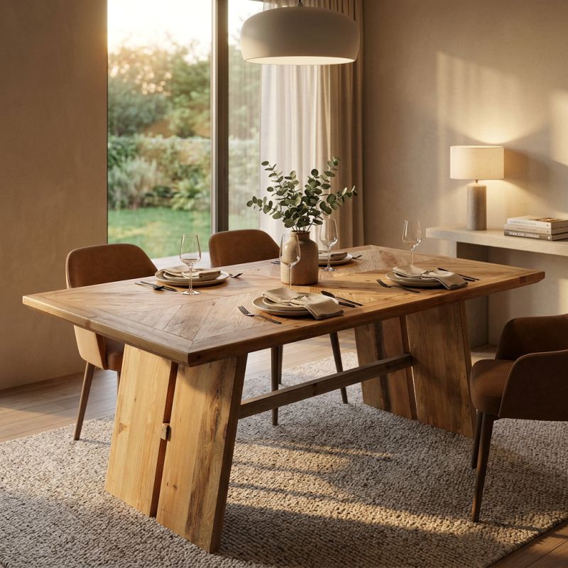 ARISTOTENE - tavolo da pranzo in legno massiccio