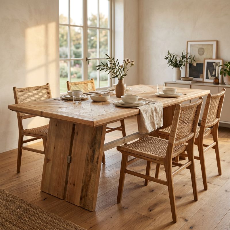 ARISTOTENE - tavolo da pranzo in legno massiccio