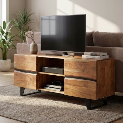 BRINA - porta tv in legno massiccio