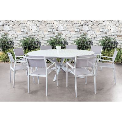 ARTORIUS - tavolo rotondo da giardino in alluminio allungabile 150/200 x 150