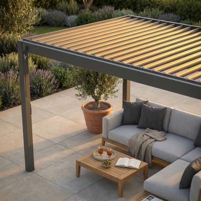 OAKSHAFT - pergola bioclimatica a doppia lamella 3 x 3