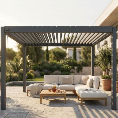 OAKSHAFT - pergola bioclimatica a doppia lamella 3 x 3