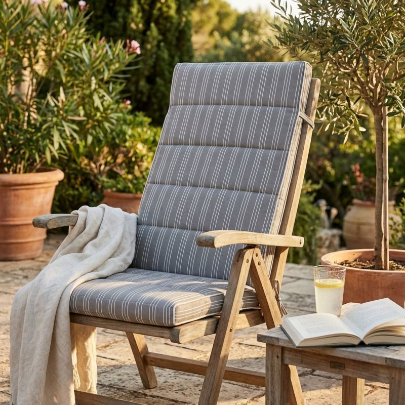 KING - cuscino alto con doppia cucitura idrorepellente a righe