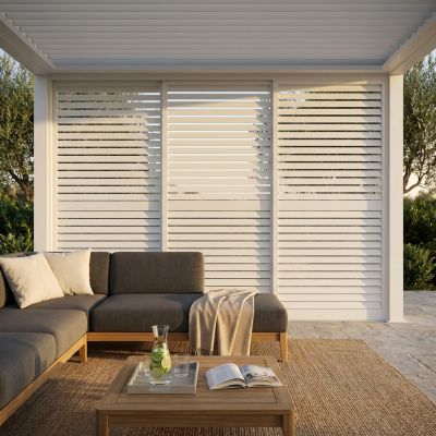 LAMM - laterale scorrevole con lamelle per pergola bioclimatica da 4 m