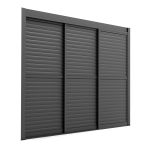 LAMM - laterale scorrevole con lamelle per pergola bioclimatica da 4 m