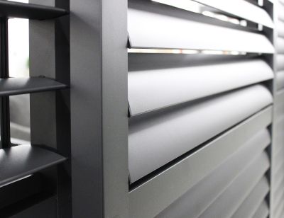 LAMM - laterale scorrevole con lamelle per pergola bioclimatica da 4 m