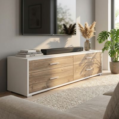 DOMA - porta tv moderno con 4 cassetti