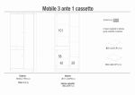 SPACER - armadio compatto con tre ante e un cassetto