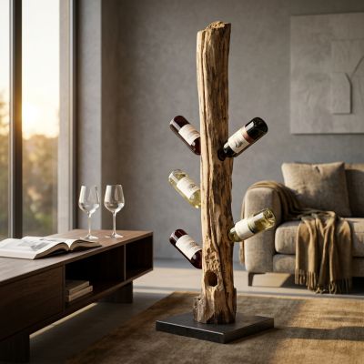 SIBILLA - porta bottiglie in legno di teak