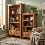 VILMA - set due librerie in legno di mogano