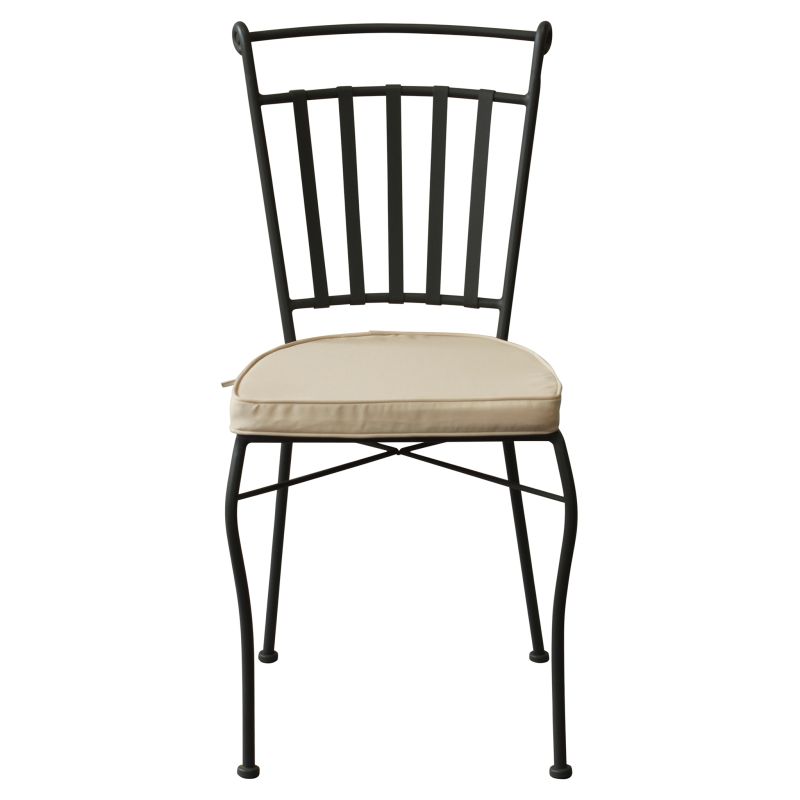 ODETTE - sedia in metallo verniciato a polvere antracite