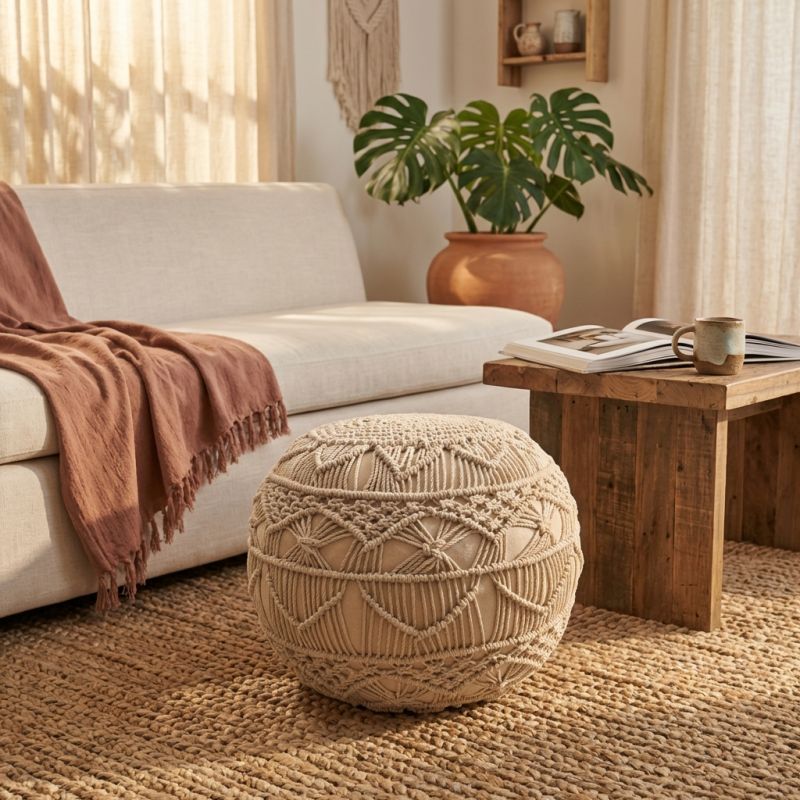 ZAHIRA - pouf in cotone