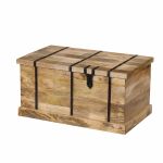 JORDI - tavolino in legno di mango con porta bottiglie