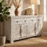 CARMEN - mobile in legno di mango con 4 ante e 4 cassetti