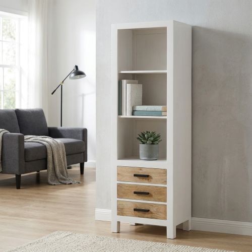 MIRELLA - mobile in legno di mango con 3 cassetti e 3 ripiani
