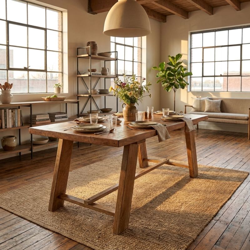 OLIVER - tavolo in legno di mango