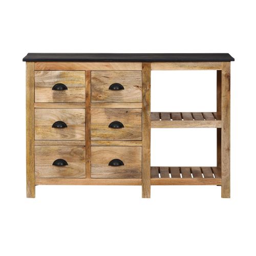 ORLANDO - mobile in legno di mango con 6 cassetti e 2 vani